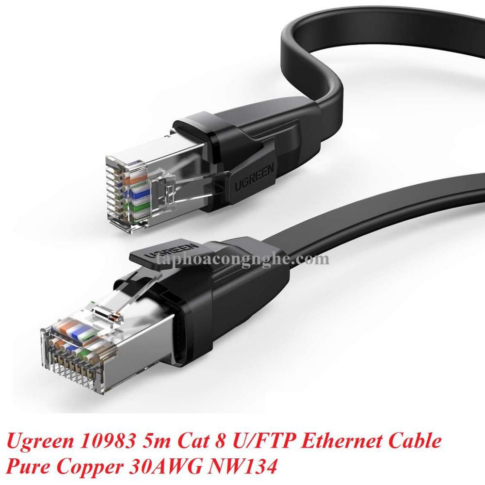 Ugreen 10983 5M CAT8 U-FTP 2000Mhz 30AWG cáp mạng màu đen NW134 30010983